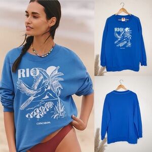 NWOT | Farm Rio Copacabana Oversized French Terry Crewneck